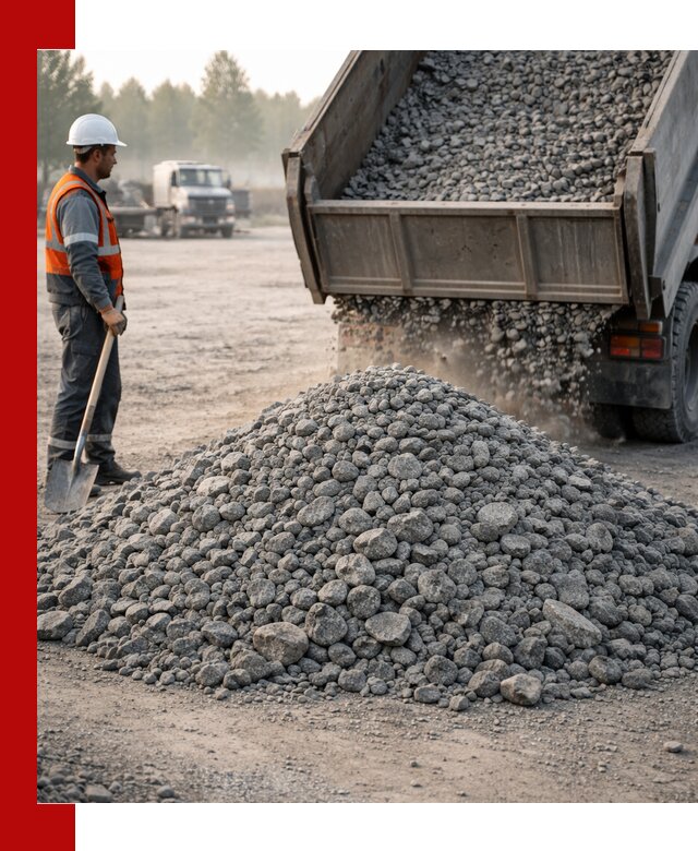 Гранитный щебень фракции 100–201 для строительства в Тейково