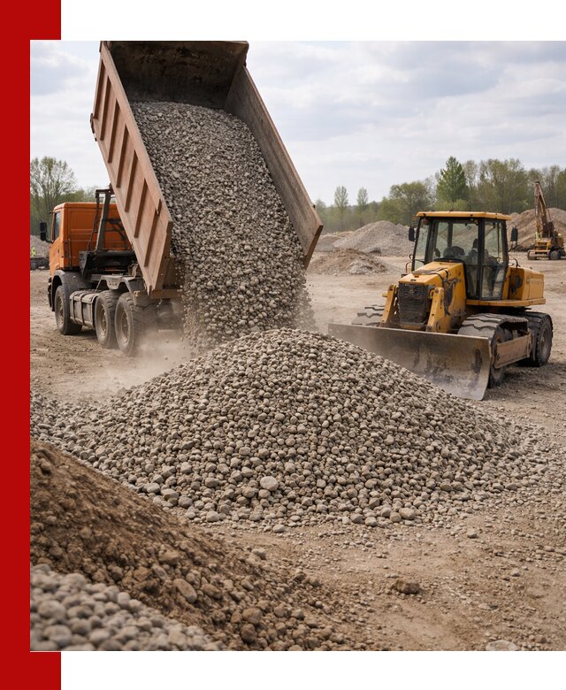 Доставка гравийного щебня фракции 40-70 в Тейково