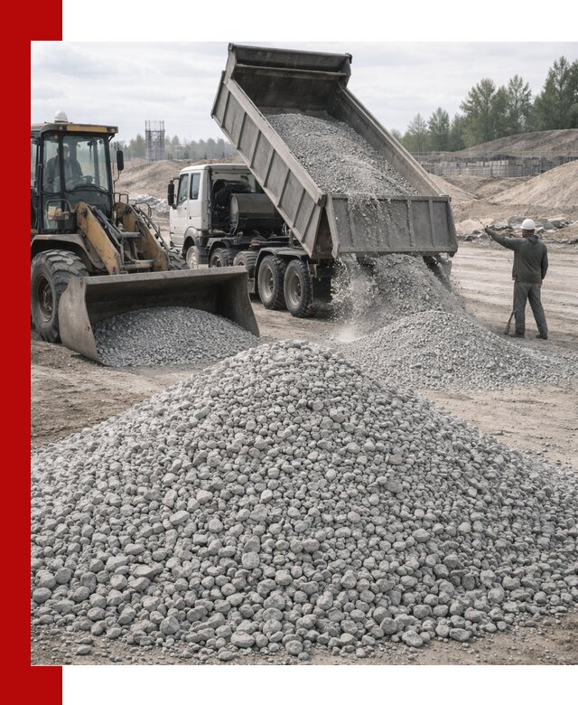 Доставка известнякового щебня фр. 5–20 в Тейково