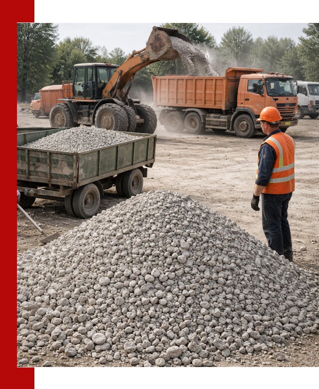 Доставка известнякового щебня фракция 20–40 в Тейково