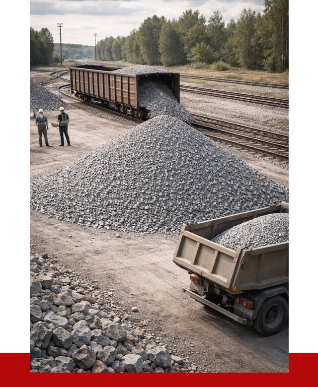 Железнодорожный щебень 20-60 в Тейково от 1848 р. | ПРОНЕРУДТкв