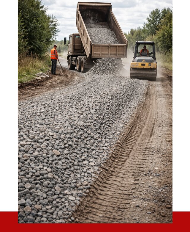 Щебень для отсыпки дороги в Тейково от 2936 р. ПРОНЕРУДТкв