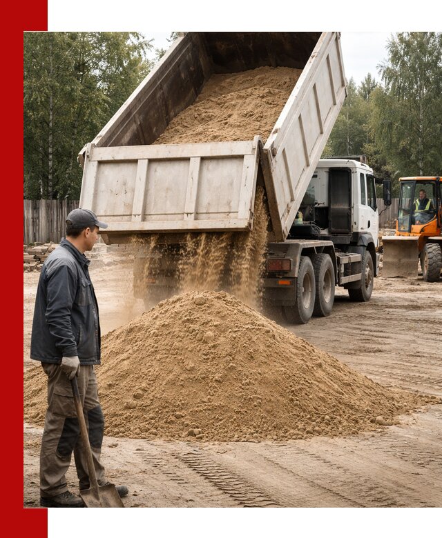 Доставка и продажа песка с разгрузкой в Тейково
