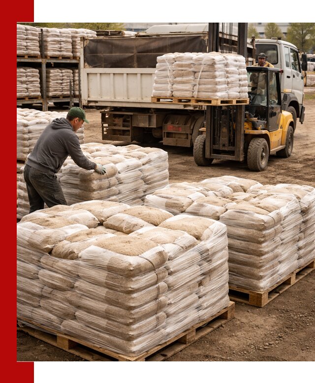 Карьерный песок в мешках с доставкой в Тейково