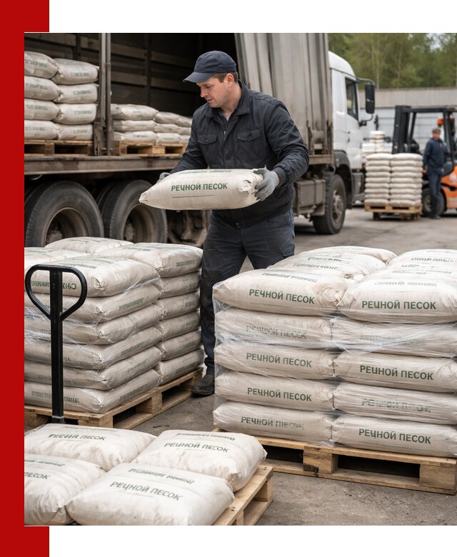 Речной песок в мешках с доставкой в Тейково