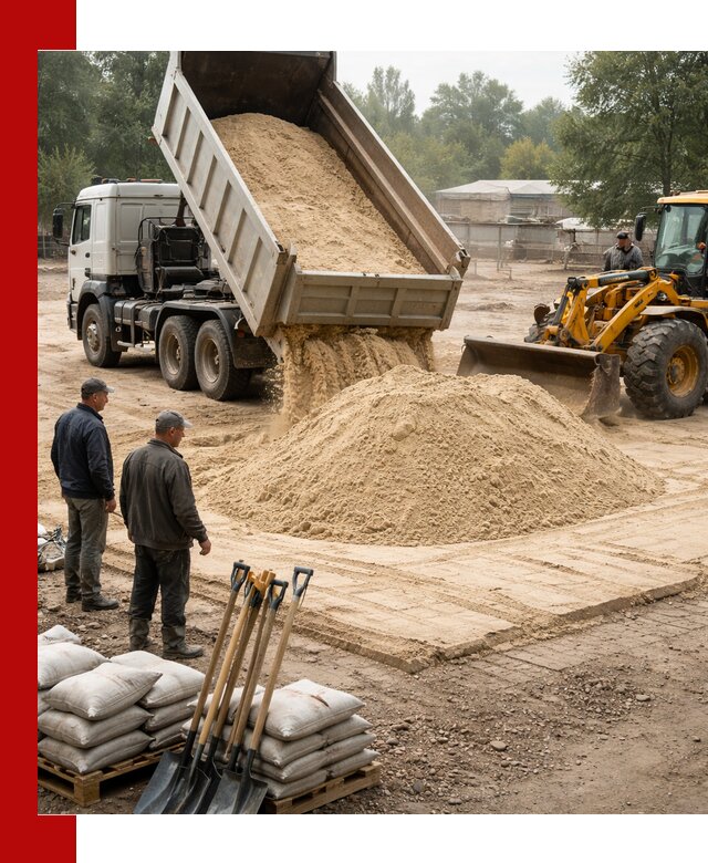 Доставка мытого песка в Тейково с самосвалами по выгодной цене