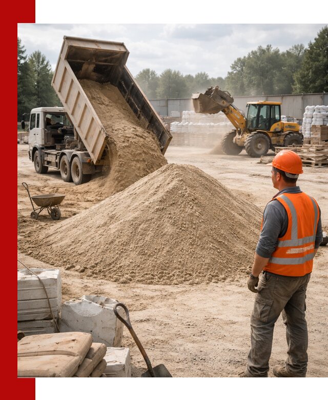 Доставка строительного песка с самосвалом в Тейково