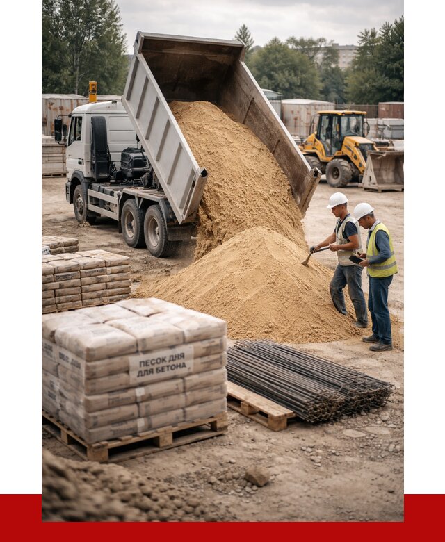 Песок для бетона в Тейково от 2718 р. с доставкой, ПРОНЕРУДТкв