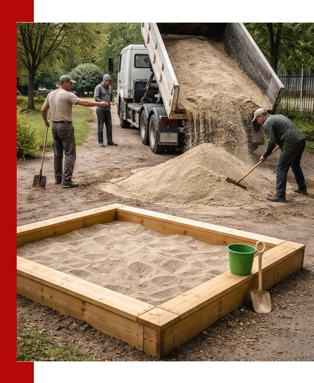 Песок для песочницы с доставкой в Тейково недорого и чистый