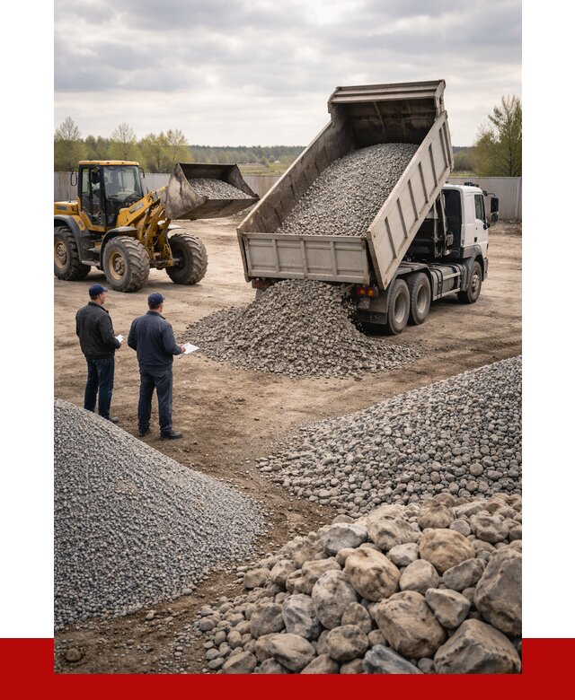 Гравий и камень с доставкой в Тейково от 4567 р. - ПРОНЕРУДТкв