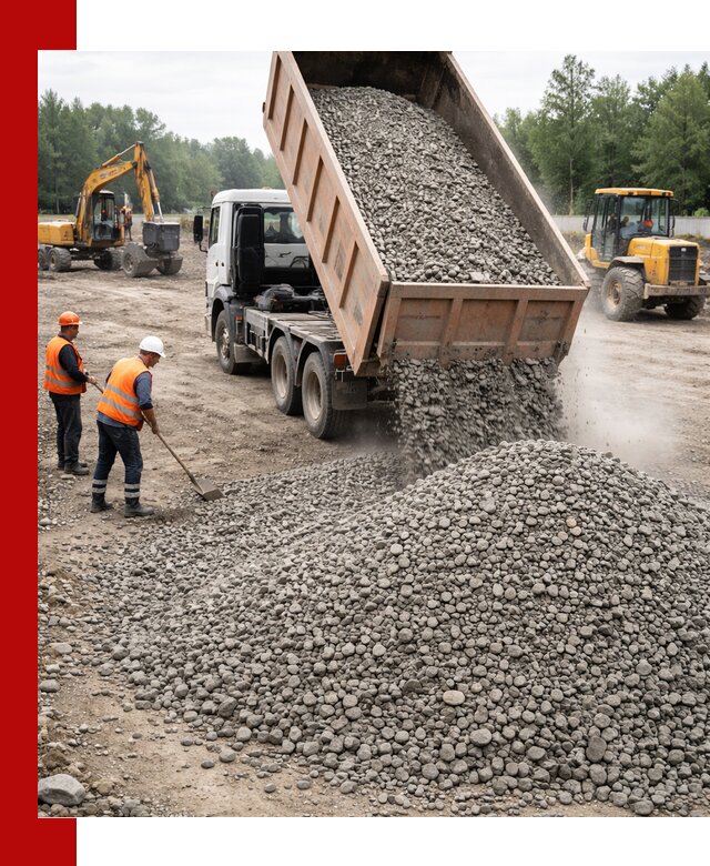 Доставка гравия фракции 40-70 в Тейково оптом и в розницу