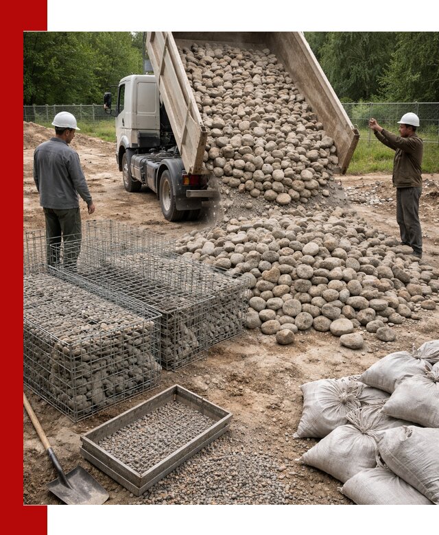 Камень для габионов фракция 70–151 в Тейково