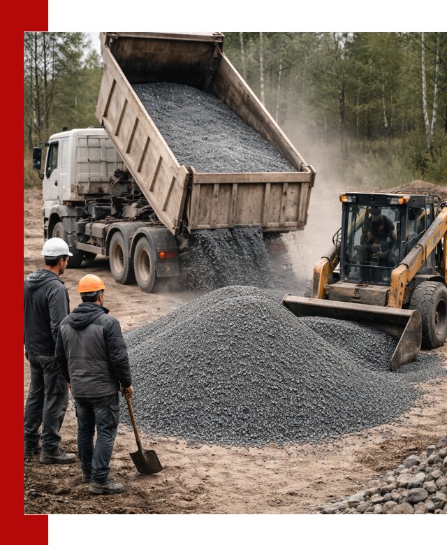 Гранитный отсев 0-5 с доставкой и разгрузкой в Тейково