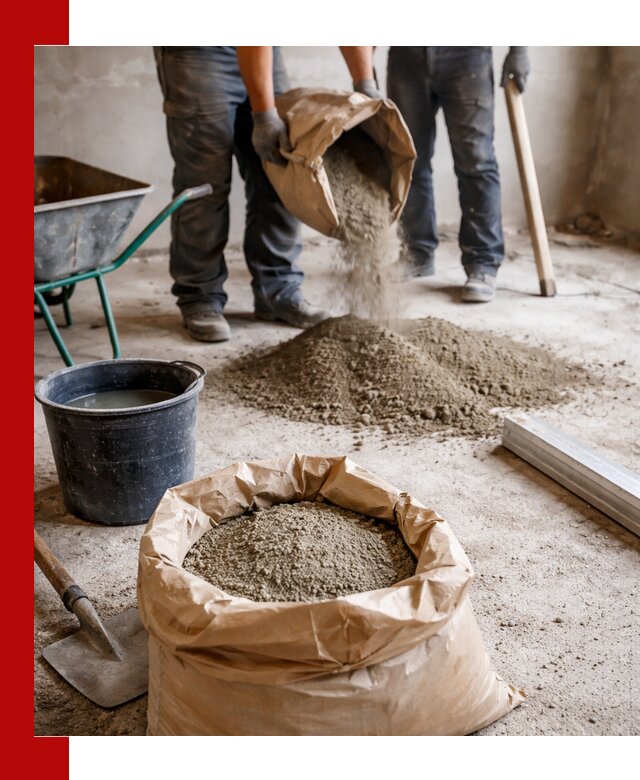 Доставка сухой смеси для стяжки в Тейково