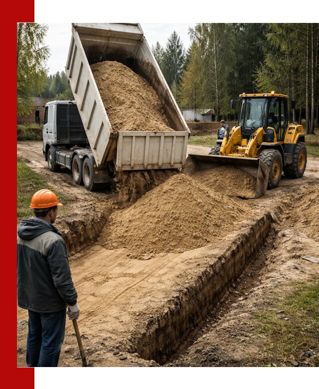 Доставка песчаного грунта в Тейково для строительных работ
