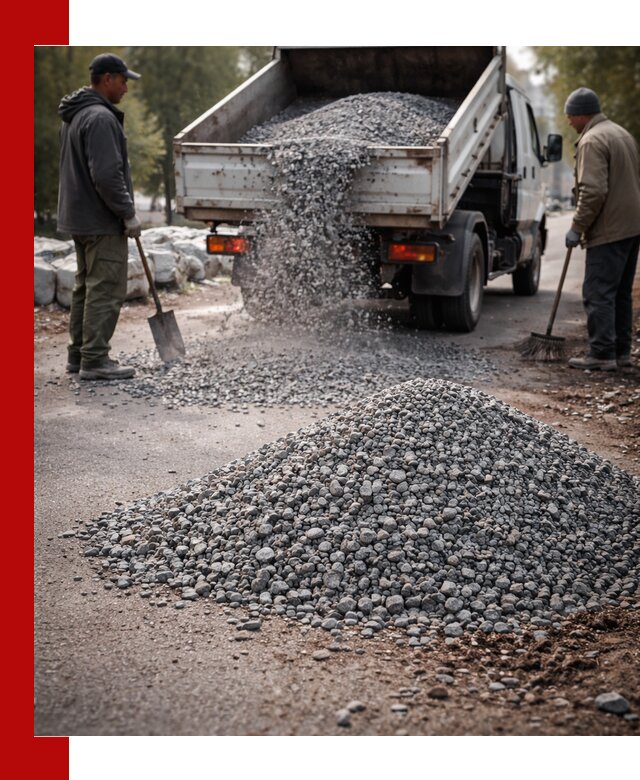 Гранитная крошка для посыпки дорог и тротуаров в Тейково