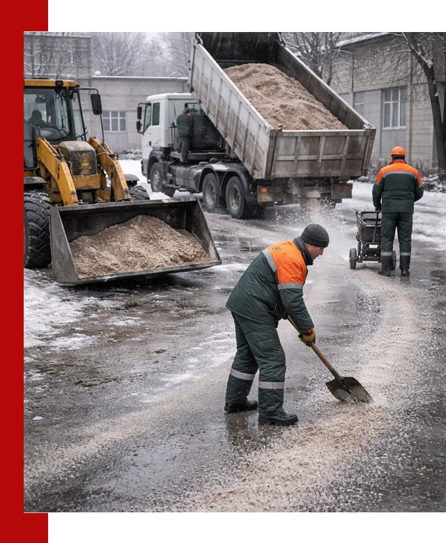 Реагент против гололеда с доставкой и нанесением в Тейково