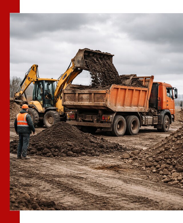 Вывоз грунта и строительного мусора в Тейково грузовыми самосвалами