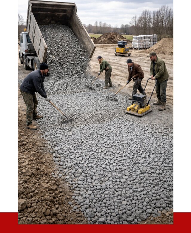 Устройство щебеночной подушки в Тейково от 4893 р. ПРОНЕРУДТкв